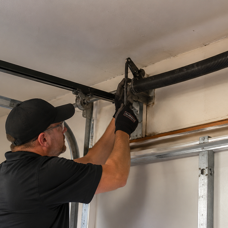 Garage door installation by professional technicians.